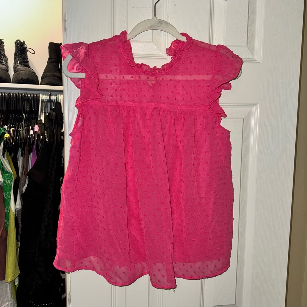 Pink Ruffled Top - Picture 1 of 1